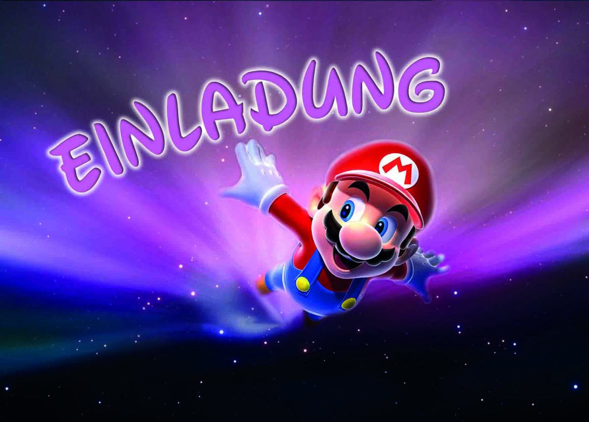 Super Mario-Einladungskarten